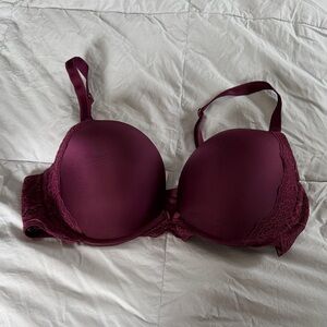 Victoria's Secret molded bra in deep wine